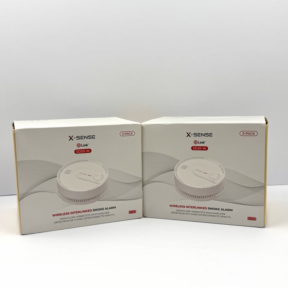 NEW X-Sense Smoke Detector, Wireless Interconnected Fire Alarm, SD20-W Pack of 6